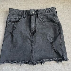 Aero distressed Black Denim Skirt high rise cotton size size 4